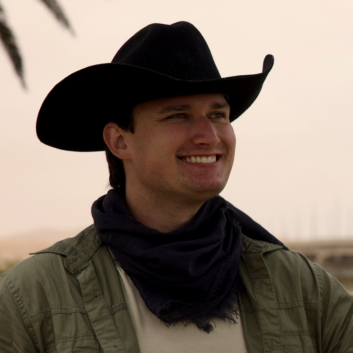 James Murray in a black cowboy hat